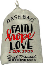 Load image into Gallery viewer, &quot;Faith, Hope, Love&quot; Dash Bag air freshener (Inspirational)