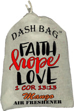 Load image into Gallery viewer, &quot;Faith, Hope, Love&quot; Dash Bag air freshener (Inspirational)