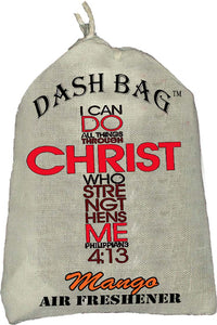 "I can do all things" Dash Bag air freshener (Inspirational)