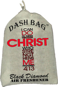 "I can do all things" Dash Bag air freshener (Inspirational)